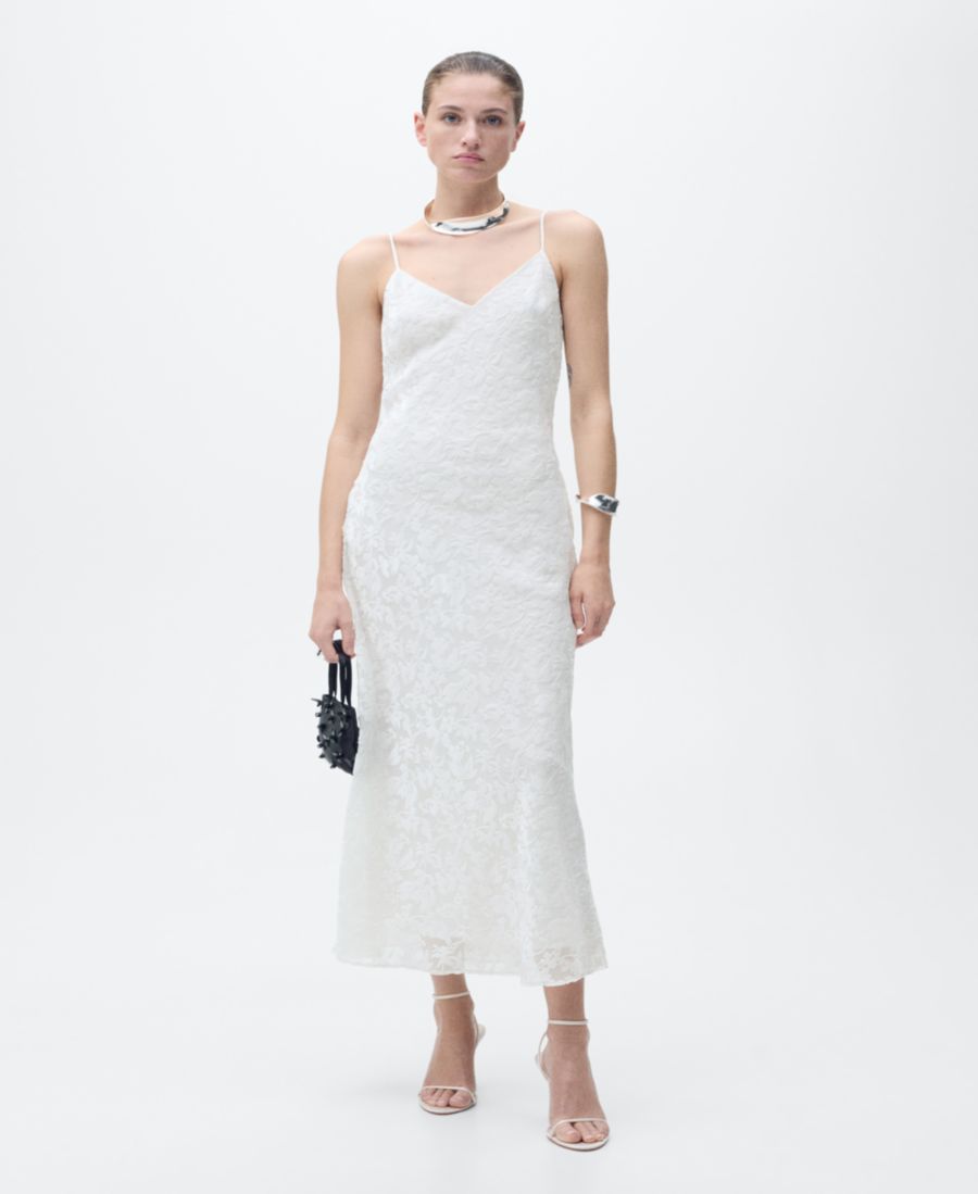 Женское платье с цветочным жаккардовым узором MANGO, Off White
Женское платье с цветочным жаккардовым узором MANGO, Off White