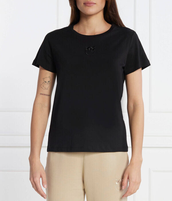 Футболка женская Pinko однотонная с вышивкой, черный
Футболка женская Pinko однотонная с вышивкой, черный