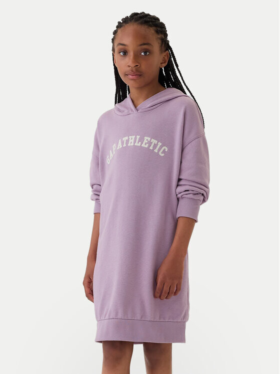 Трикотажное платье обычного кроя Gap, розовый