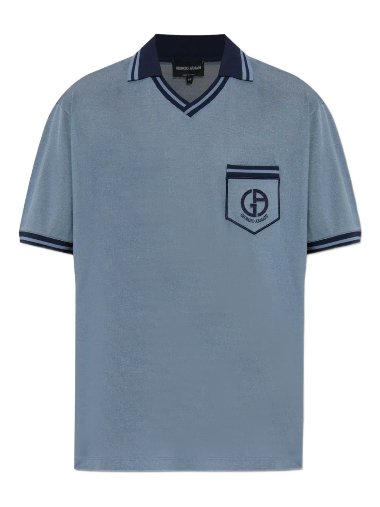 Футболка в полоску с V-образным вырезом Giorgio Armani, синий
Футболка в полоску с V-образным вырезом Giorgio Armani, синий