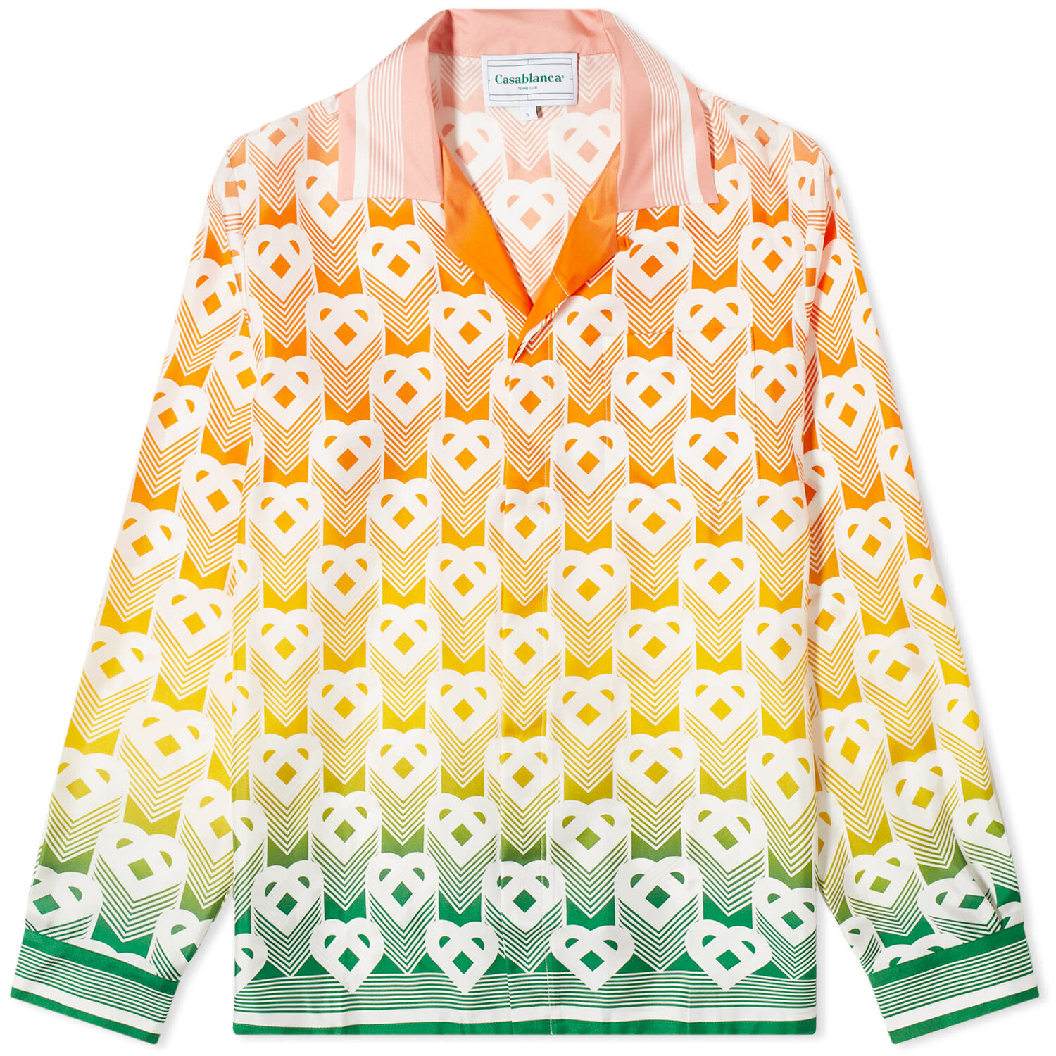 Рубашка Casablanca Heart Monogram Silk Long Sleeve Shirt, цвет Heart Monogram - Gradient
Рубашка Casablanca Heart Monogram Silk Long Sleeve Shirt, цвет Heart Monogram - Gradient