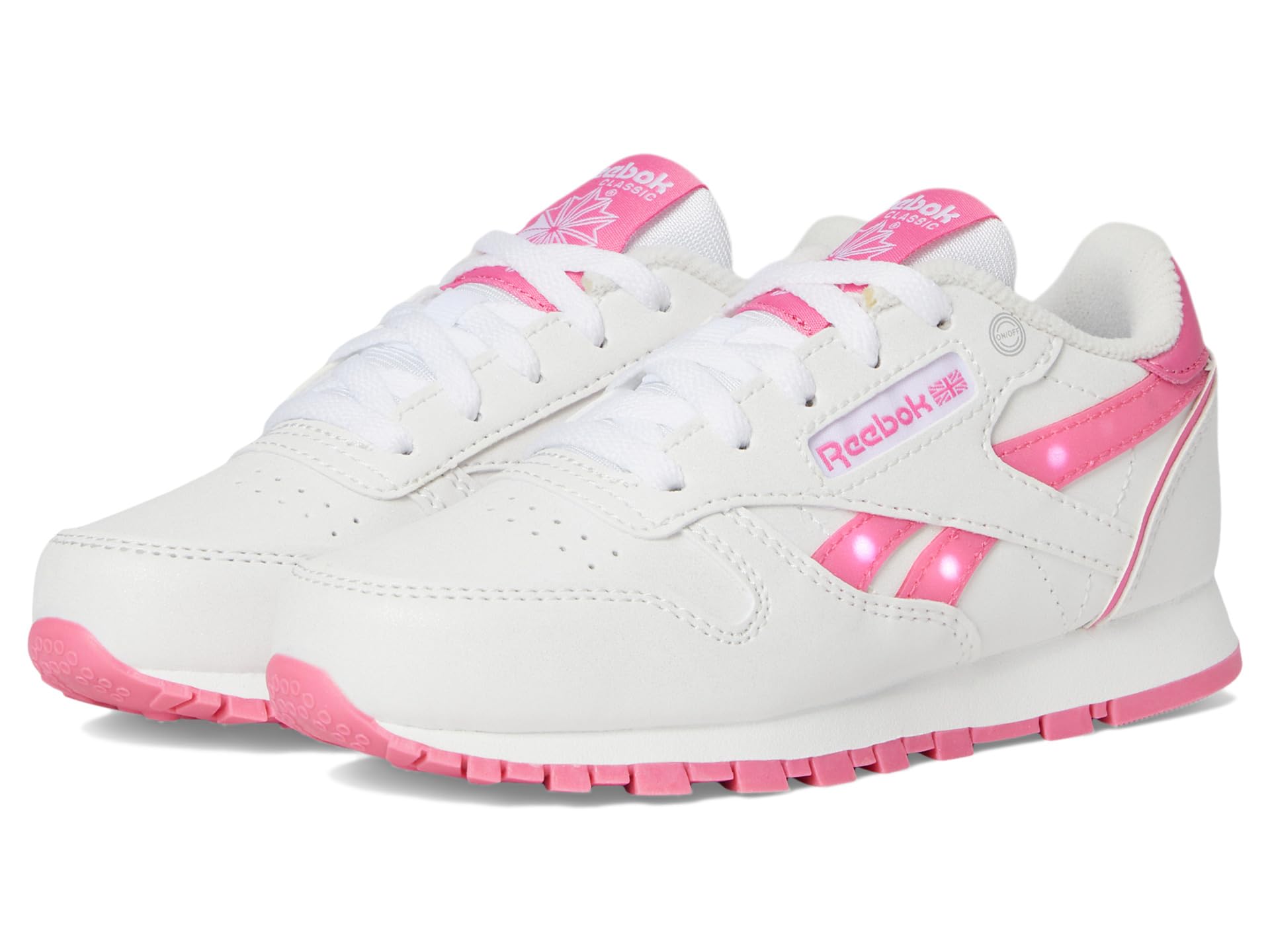 Кроссовки Reebok Kids Classic Leather Step N' Flash 2.0, White/True Pink
Кроссовки Reebok Kids Classic Leather Step N' Flash 2.0, White/True Pink