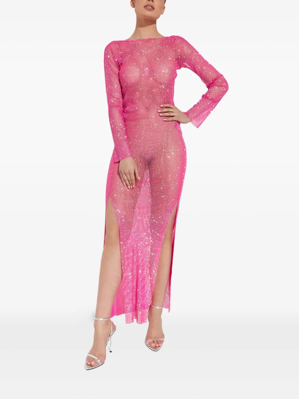 Платье из сетки, украшенное кристаллами Santa Brands, розовый
Платье из сетки, украшенное кристаллами Santa Brands, розовый