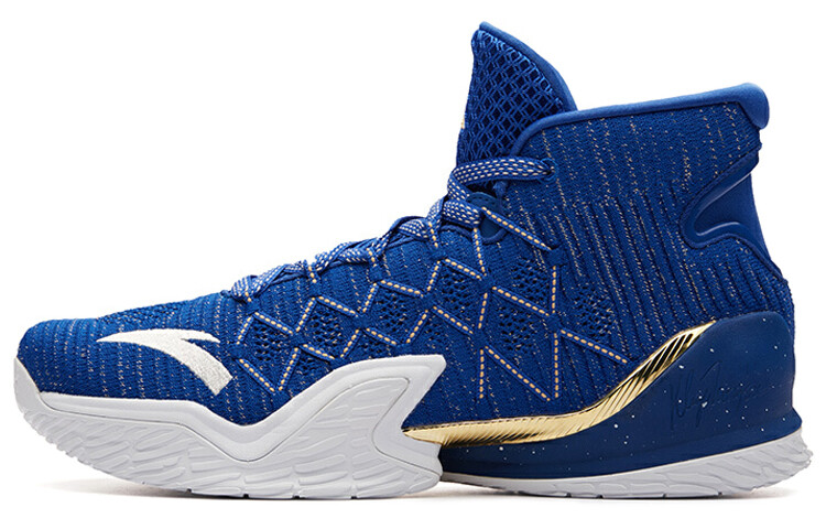 Баскетбольные кроссовки KT3 мужские высокие, синие и белые, золотистые Anta
Баскетбольные кроссовки KT3 мужские высокие, синие и белые, золотистые Anta