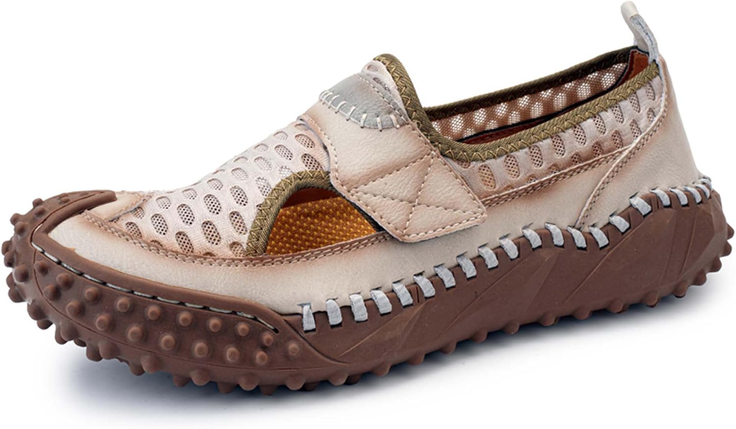 Мужские спортивные сандалии с закрытым носком, кожаные сандалии для активного отдыха и походов, летние пляжные туфли, водонепроницаемые дышащие сандалии с противоскользящей подошвой, ручная прошивка - удобные для ходьбы Generic, бежевый
Мужские спортивные сандалии с закрытым носком, кожаные сандалии для активного отдыха и походов, летние пляжные туфли, водонепроницаемые дышащие сандалии с противоскользящей подошвой, ручная прошивка - удобные для ходьбы Generic, бежевый