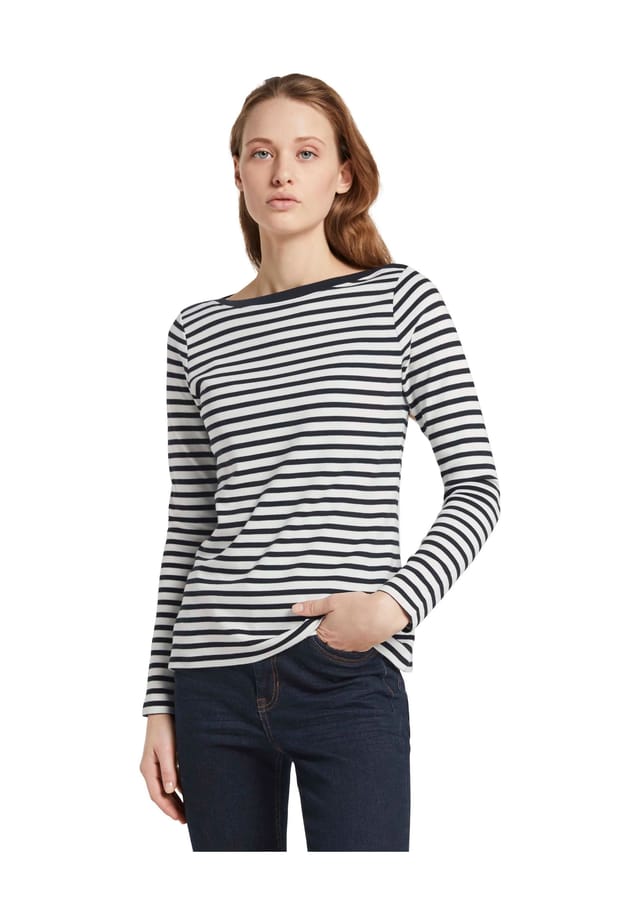 Рубашка с длинными рукавами и полосатым узором из органического хлопка. Denim Tom Tailor, синий
Рубашка с длинными рукавами и полосатым узором из органического хлопка. Denim Tom Tailor, синий