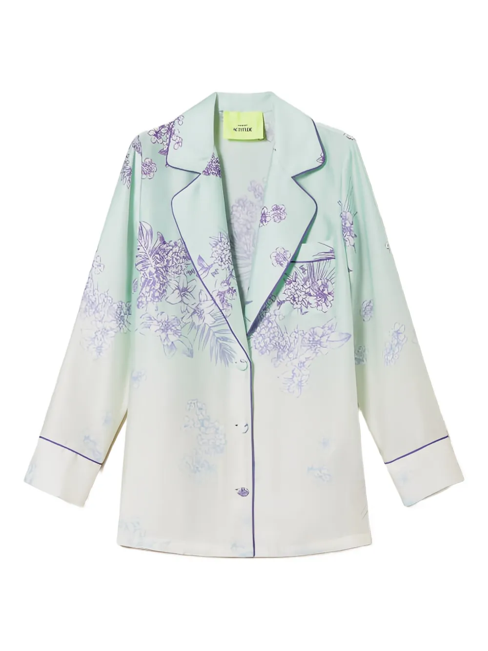 Рубашка с цветочным принтом Twinset, зеленый
Рубашка с цветочным принтом Twinset, зеленый