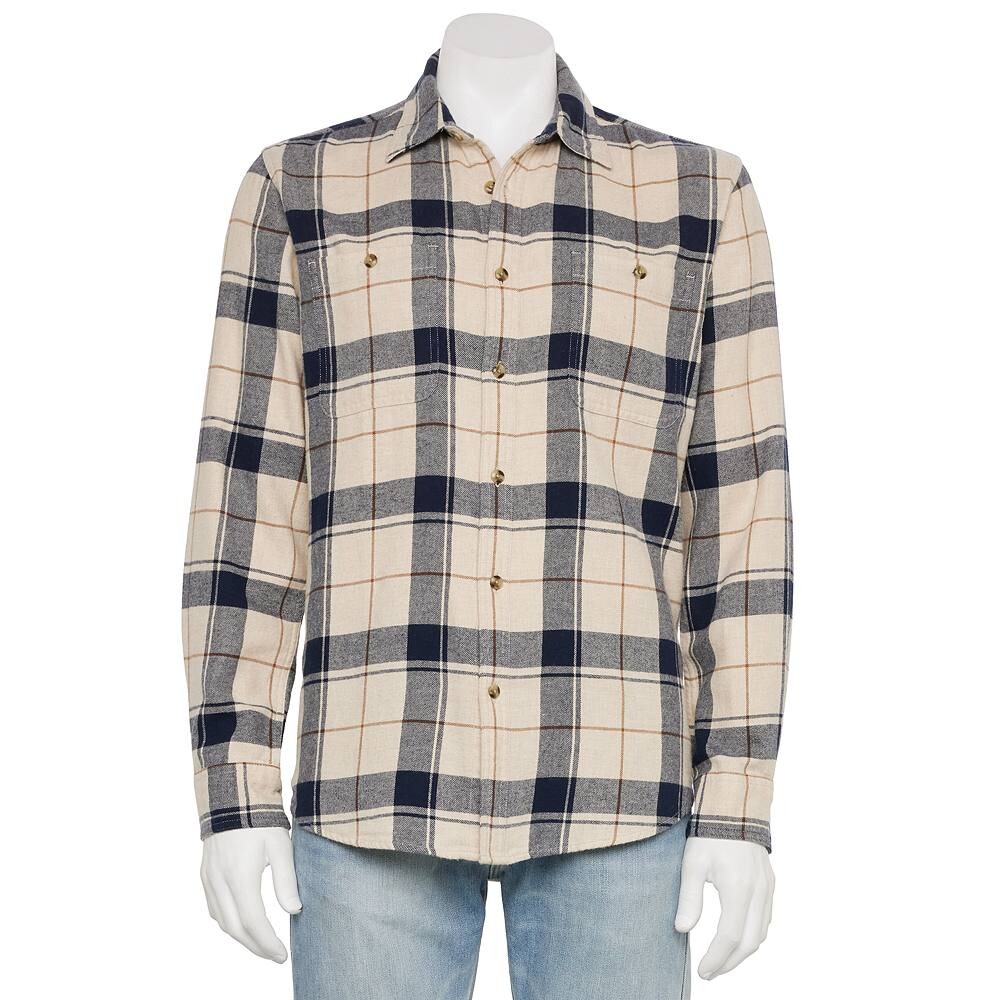 Мужская фланелевая рубашка на пуговицах Sonoma Goods For Life, цвет Oat Navy Heather
Мужская фланелевая рубашка на пуговицах Sonoma Goods For Life, цвет Oat Navy Heather