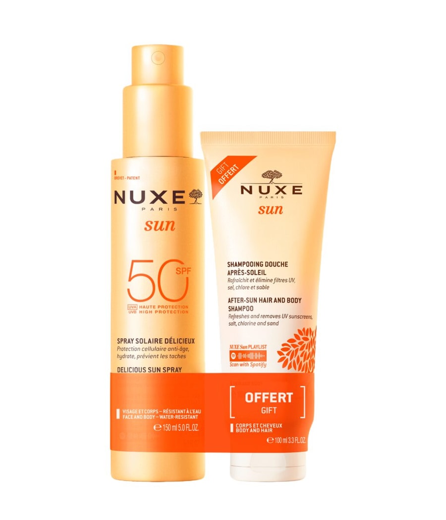 Набор для ухода за телом NUXE Sun Sonnenspray LSF 50 + After-Sun-Duschshampoo Set, 1 шт.
Набор для ухода за телом NUXE Sun Sonnenspray LSF 50 + After-Sun-Duschshampoo Set, 1 шт.