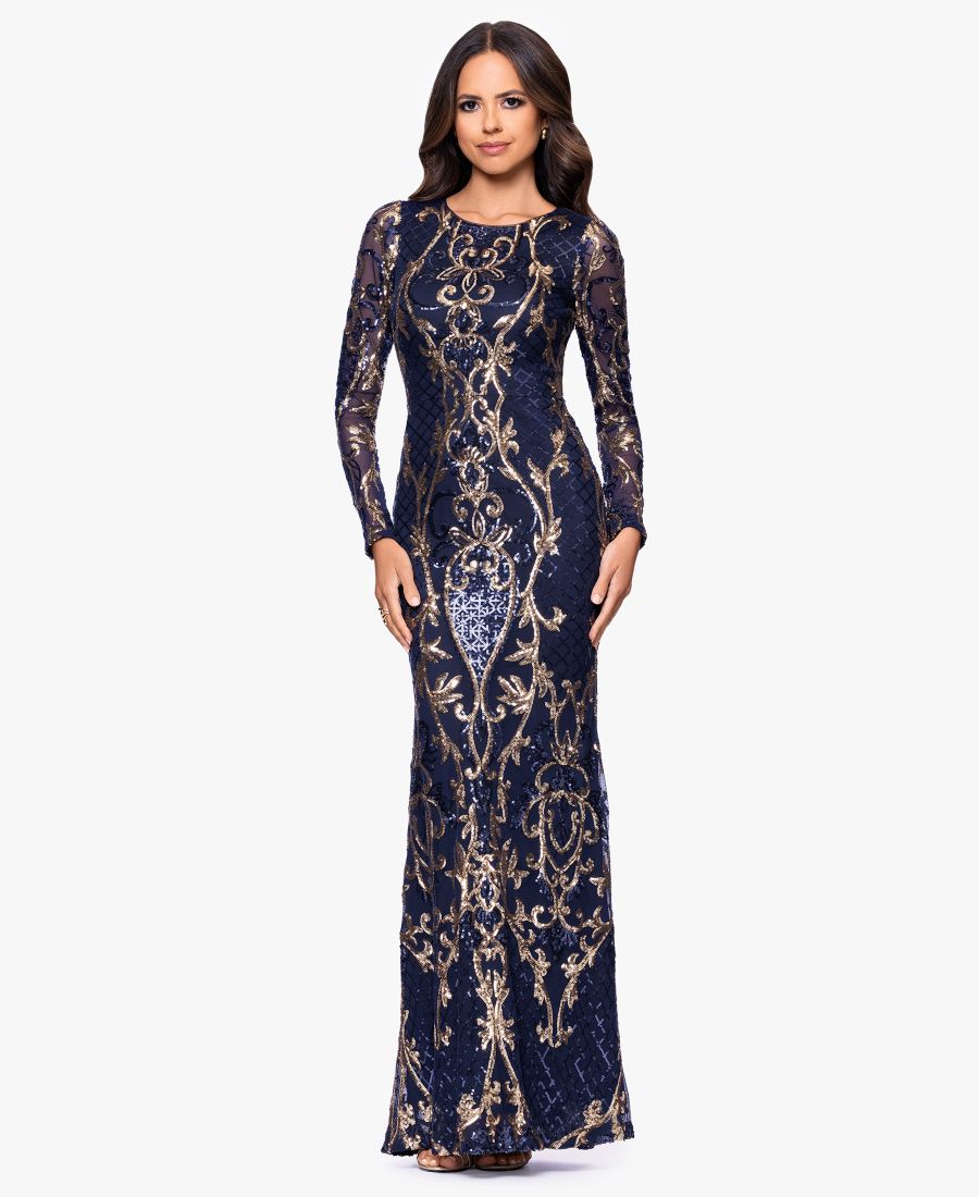 Женское платье с круглым вырезом B&A By Betsy and Adam, Navy/Gold
Женское платье с круглым вырезом B&A By Betsy and Adam, Navy/Gold