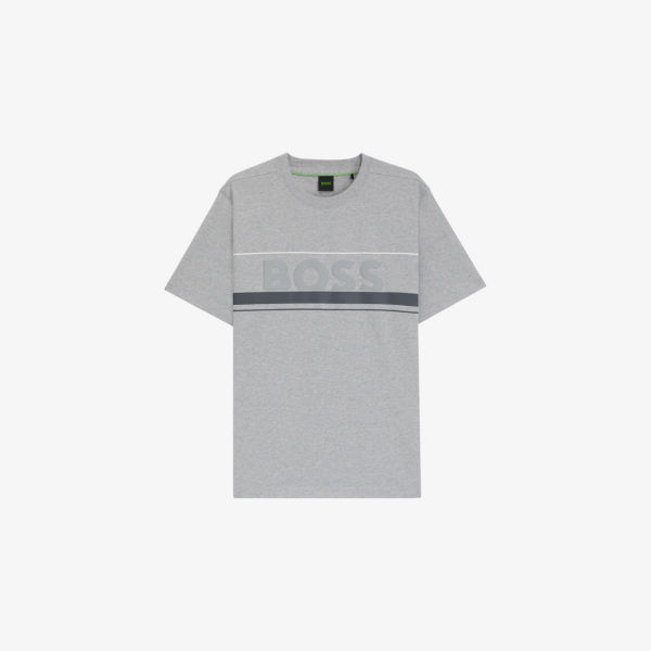 Футболка Boss с коротким рукавом и принтом бренда, серебряный
Футболка Boss с коротким рукавом и принтом бренда, серебряный