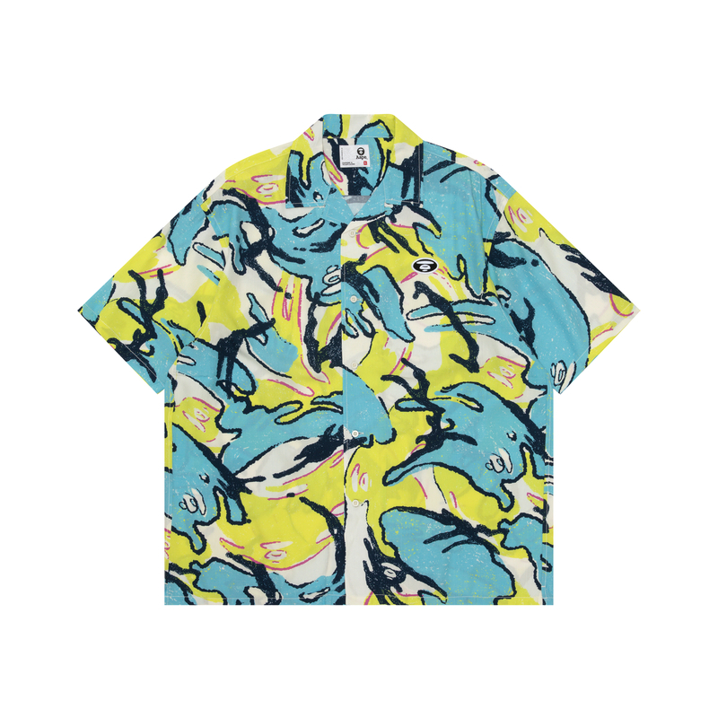 Рубашка с коротким рукавом и принтом от A Bathing APE Aape, зеленый
Рубашка с коротким рукавом и принтом от A Bathing APE Aape, зеленый