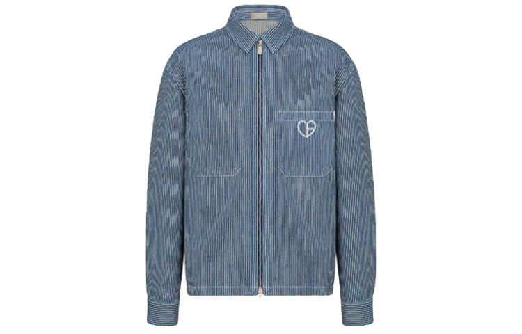 Ежеквартальные новинки Рубашка мужская синяя Dior, синий 
Ежеквартальные новинки Рубашка мужская синяя Dior, синий