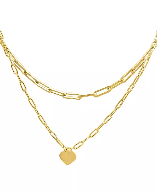 Многослойное ожерелье с подвеской в виде сердца в виде скрепки Adornia, yellow
Многослойное ожерелье с подвеской в виде сердца в виде скрепки Adornia, yellow