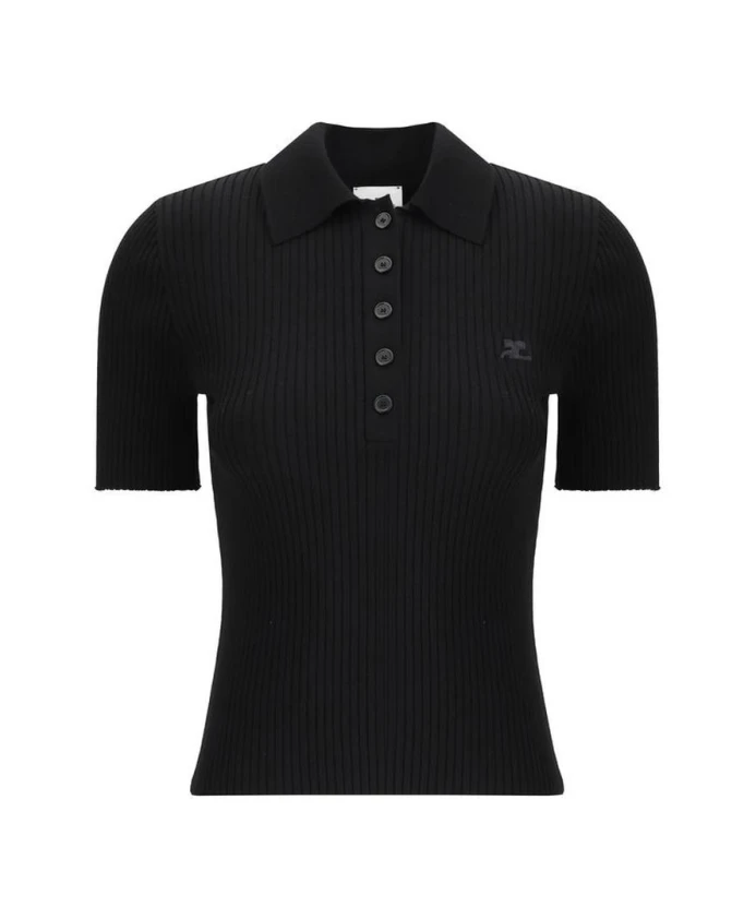 Рубашка-Поло из ребристой вязки Courrã¨Ges, черный
Рубашка-Поло из ребристой вязки Courrã¨Ges, черный