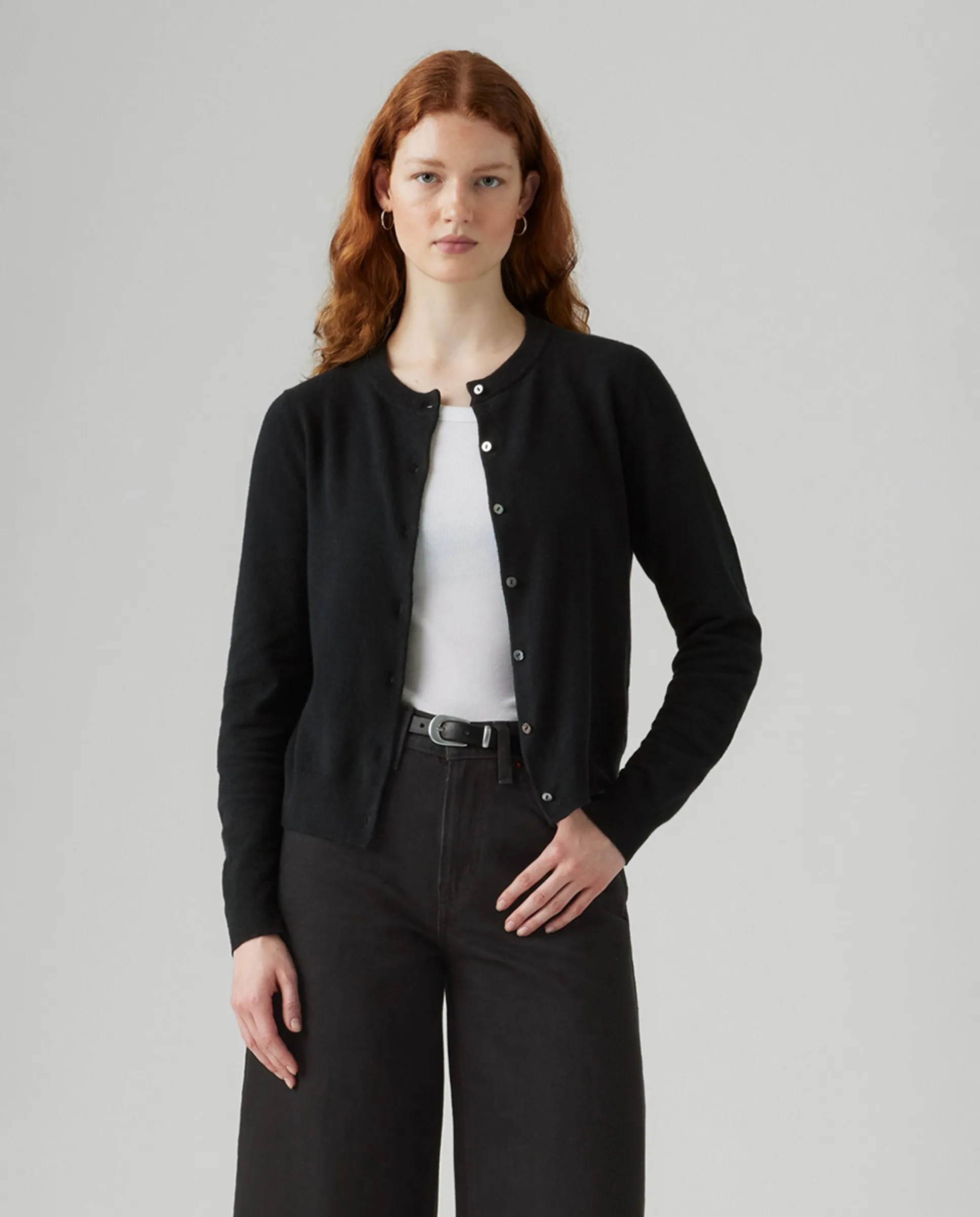 Женский вязаный кардиган с круглым вырезом Levi'S, черный
Женский вязаный кардиган с круглым вырезом Levi'S, черный