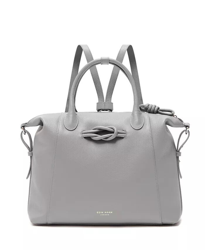Большой кожаный рюкзак-тоут Wimbledon Esin Akan, серый
Большой кожаный рюкзак-тоут Wimbledon Esin Akan, серый