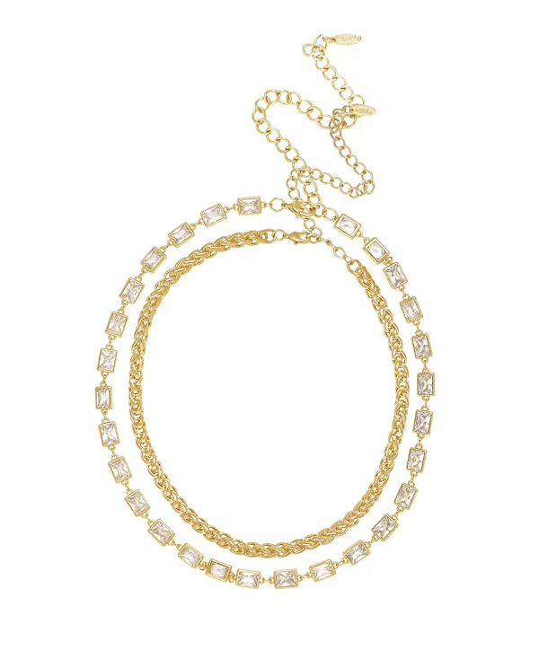 Женский комплект из ожерелий с кристаллами Double the Trouble и цепочкой из 18-каратного золота Ettika, gold
Женский комплект из ожерелий с кристаллами Double the Trouble и цепочкой из 18-каратного золота Ettika, gold