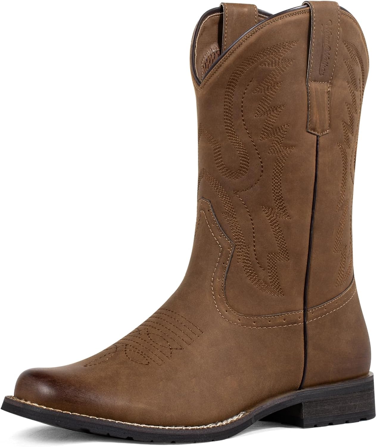 Ковбойские сапоги WrangWalker для мужчин, западные сапоги с круглым носком, противоскользящие сапоги для мужчин, традиционные деревенские сапоги, темно-коричневый
Ковбойские сапоги WrangWalker для мужчин, западные сапоги с круглым носком, противоскользящие сапоги для мужчин, традиционные деревенские сапоги, темно-коричневый