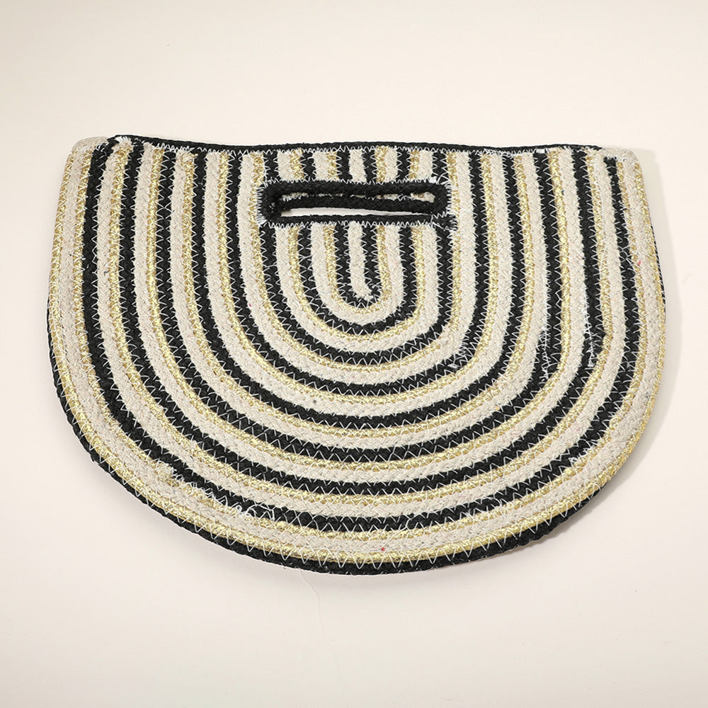 Круглая полосатая вязаная сумка-шопер FASHNZFAB, черный/золотой
Круглая полосатая вязаная сумка-шопер FASHNZFAB, черный/золотой