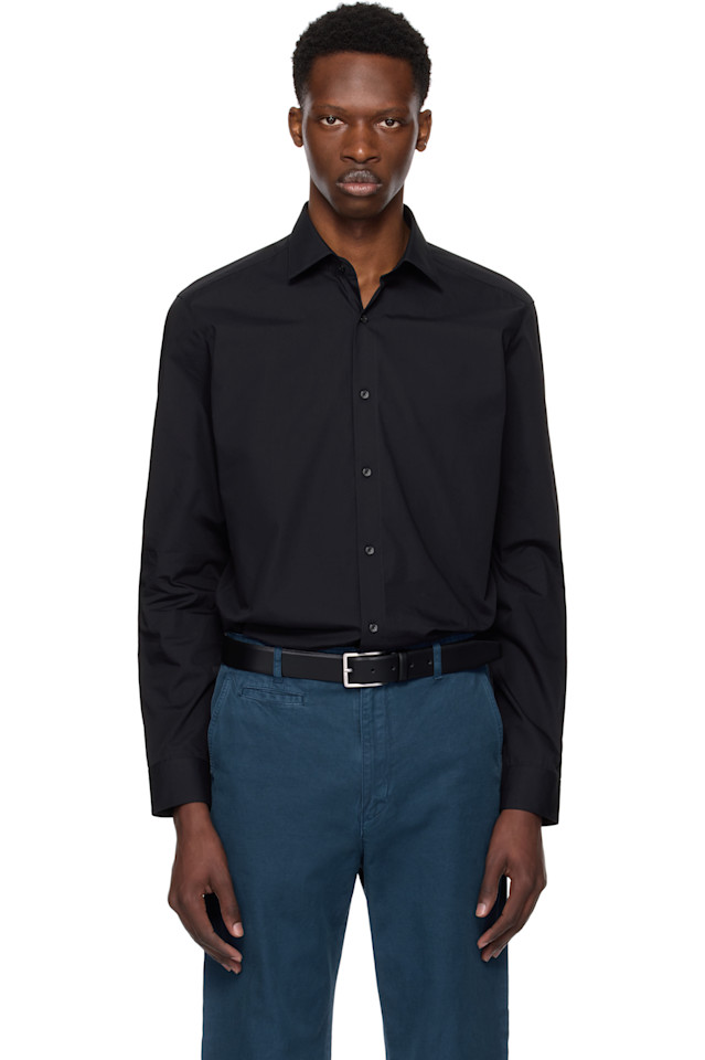 Современная классическая легкая в глажке хлопковая поплиновая рубашка Hugo, черный
Современная классическая легкая в глажке хлопковая поплиновая рубашка Hugo, черный