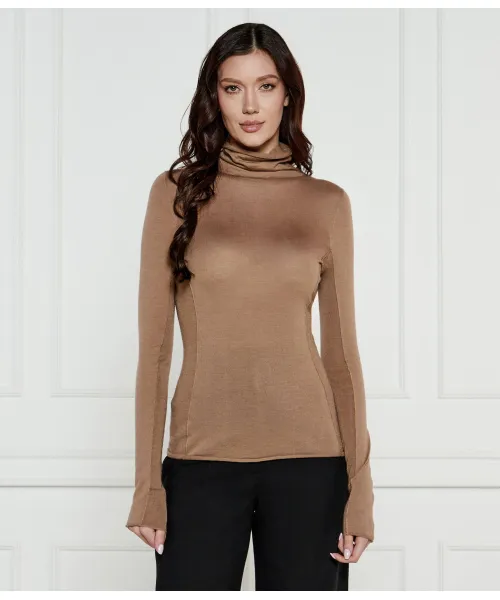 Водолазка из священной шерсти Slim fit Pinko, коричневый
Водолазка из священной шерсти Slim fit Pinko, коричневый