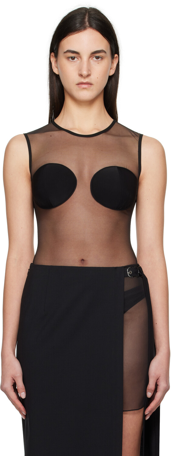 Прозрачный боди без рукавов с подкладкой-бюстгальтером Nensi Dojaka
Прозрачный боди без рукавов с подкладкой-бюстгальтером Nensi Dojaka