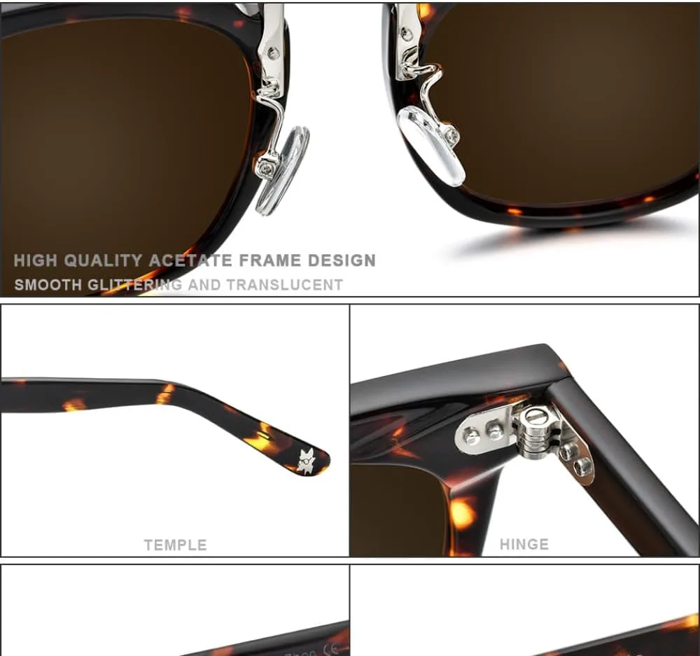 Солнцезащитные очки из ацетата 2027 года, поляризованные, для женщин, ретро-винтажные квадратные солнцезащитные очки UV400 для мужчин MTZJH, Gray Leopard
Солнцезащитные очки из ацетата 2027 года, поляризованные, для женщин, ретро-винтажные квадратные солнцезащитные очки UV400 для мужчин MTZJH, Gray Leopard