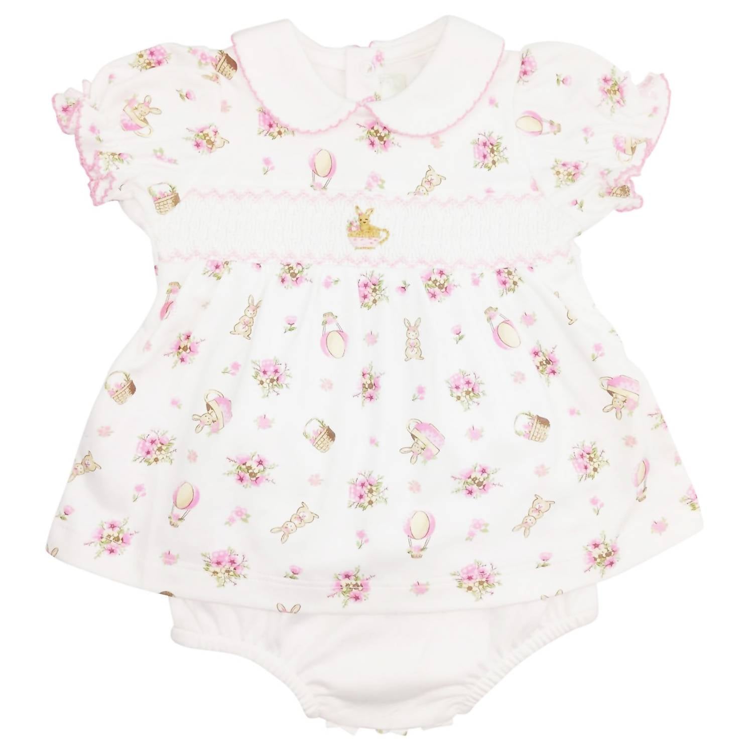 "Bella Bunny" платье с ручной вышивкой и комплект шортиков в бело-розовой гамме Baby Threads
"Bella Bunny" платье с ручной вышивкой и комплект шортиков в бело-розовой гамме Baby Threads