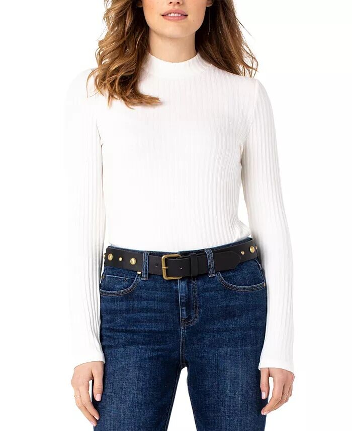 Женский ребристый свитер с длинными рукавами и воротником-стойкой Liverpool Los Angeles, белый
Женский ребристый свитер с длинными рукавами и воротником-стойкой Liverpool Los Angeles, белый