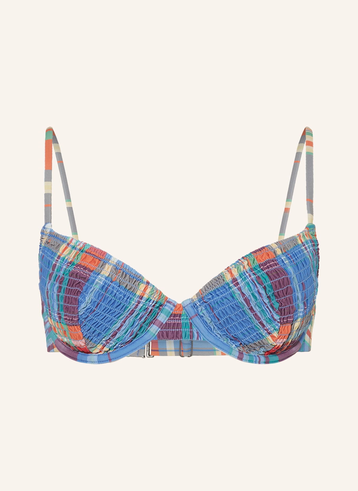 Верх бикини на косточках, присборенный, мадрас Polo Ralph Lauren, мультиколор 
Верх бикини на косточках, присборенный, мадрас Polo Ralph Lauren, мультиколор