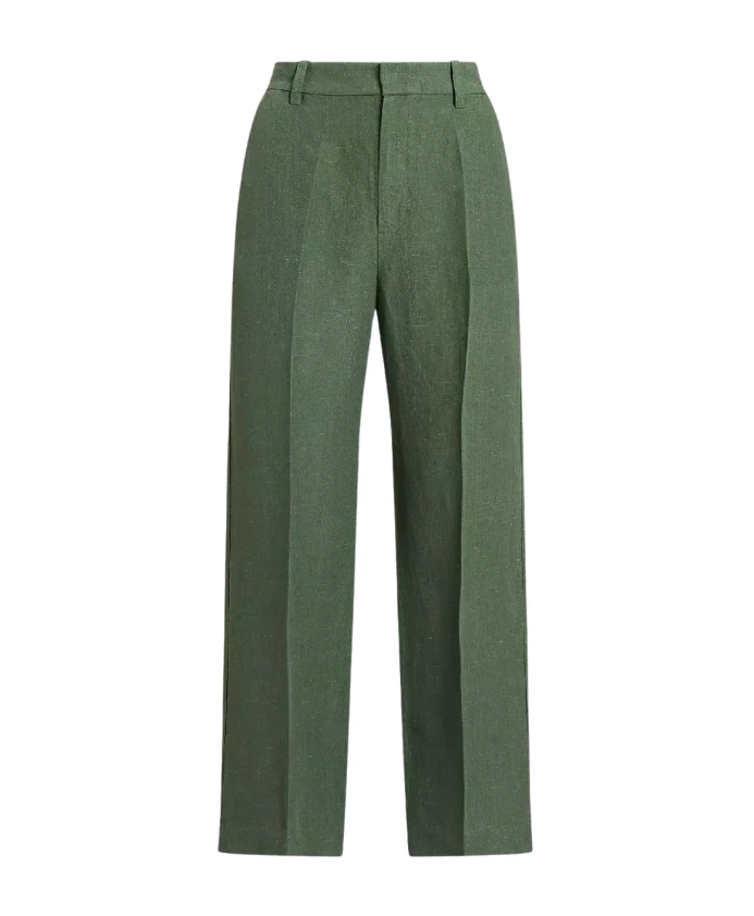 Льняные брюки с широкими штанинами Ralph Lauren, зеленый
Льняные брюки с широкими штанинами Ralph Lauren, зеленый