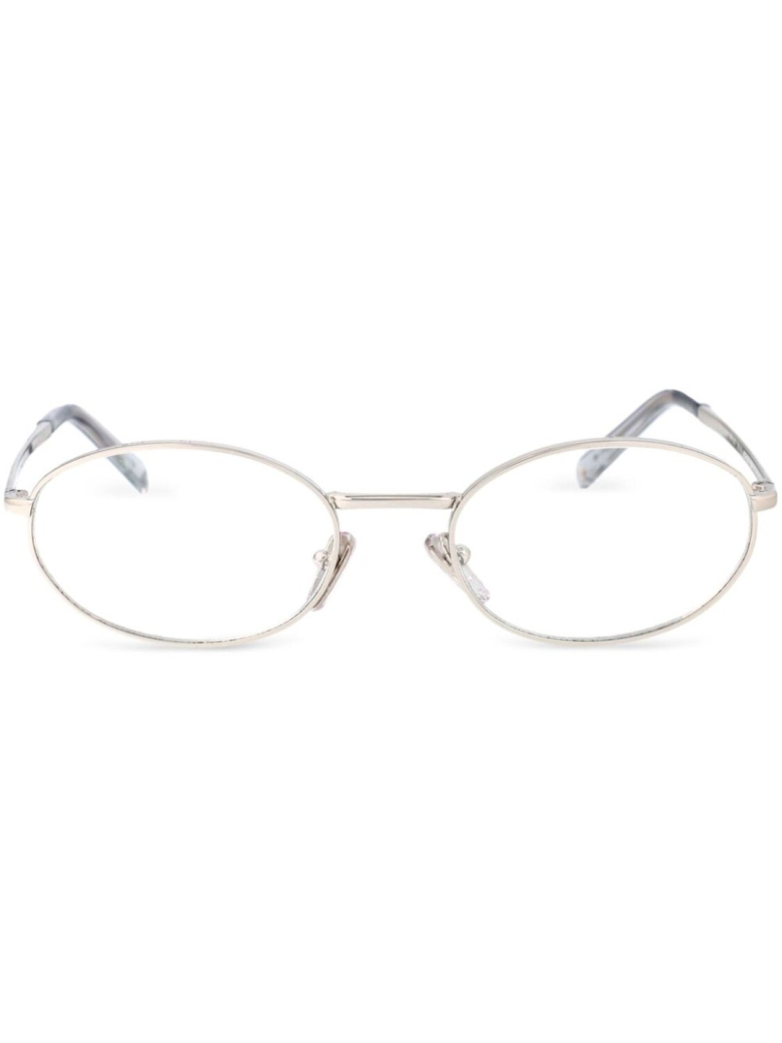 Prada Eyewear очки в овальной оправе, серебряный
Prada Eyewear очки в овальной оправе, серебряный