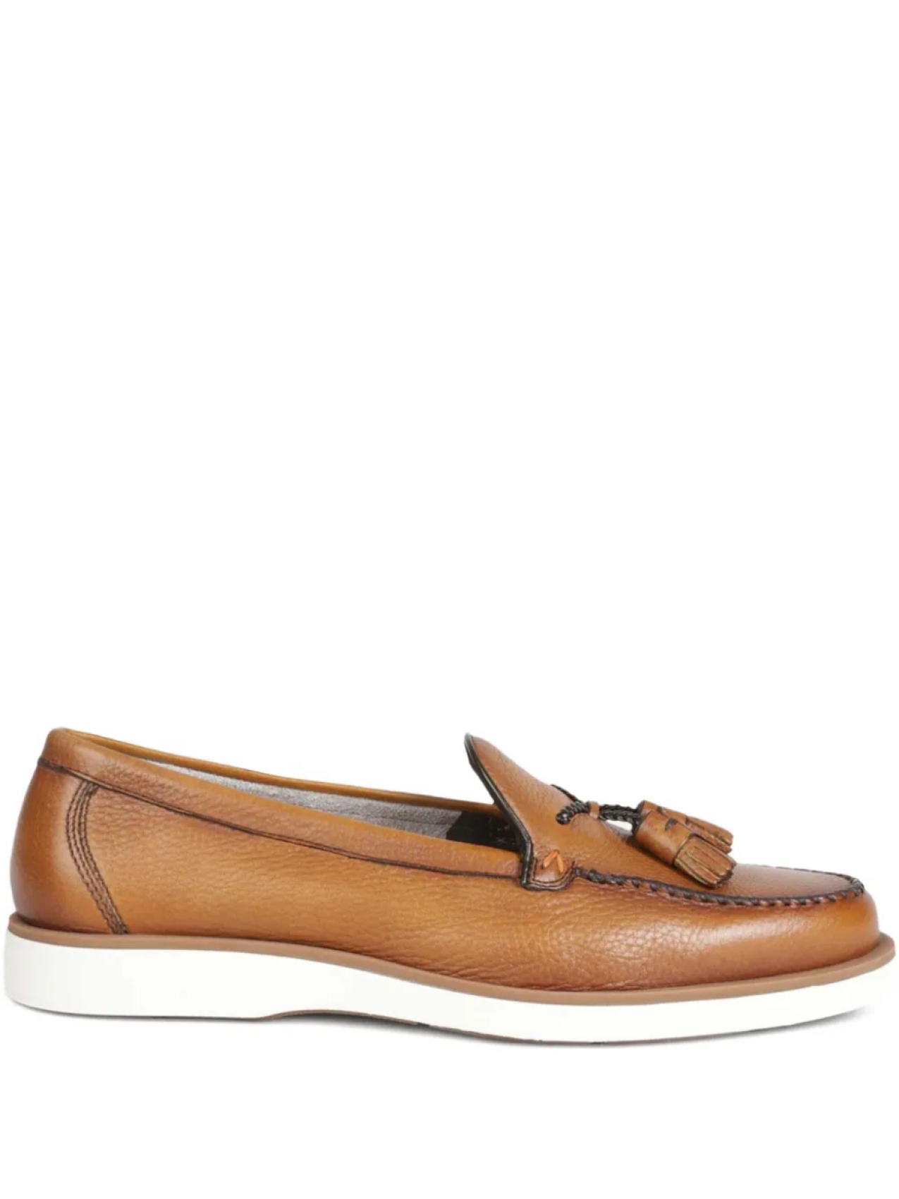 Кожаные лоферы Santoni с кисточками, коричневый
Кожаные лоферы Santoni с кисточками, коричневый