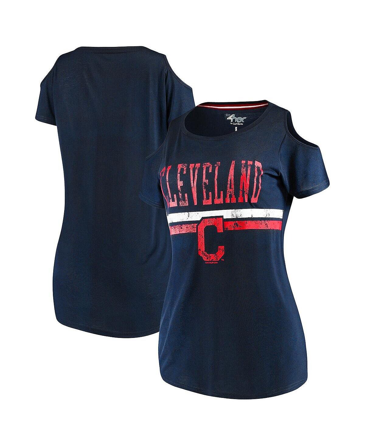 Женская темно-синяя футболка Cleveland Indians Clear The Bases с открытыми плечами и овальным вырезом G-III 4Her by Carl Banks, темно-синий
Женская темно-синяя футболка Cleveland Indians Clear The Bases с открытыми плечами и овальным вырезом G-III 4Her by Carl Banks, темно-синий