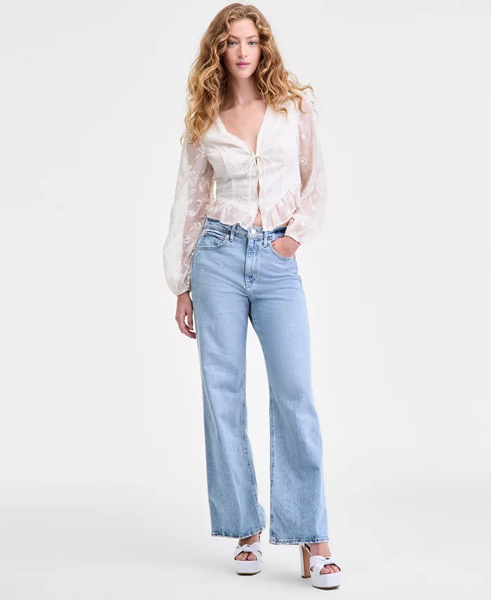 Женские джинсы с высокой талией и широкими штанинами GUESS, синий
Женские джинсы с высокой талией и широкими штанинами GUESS, синий