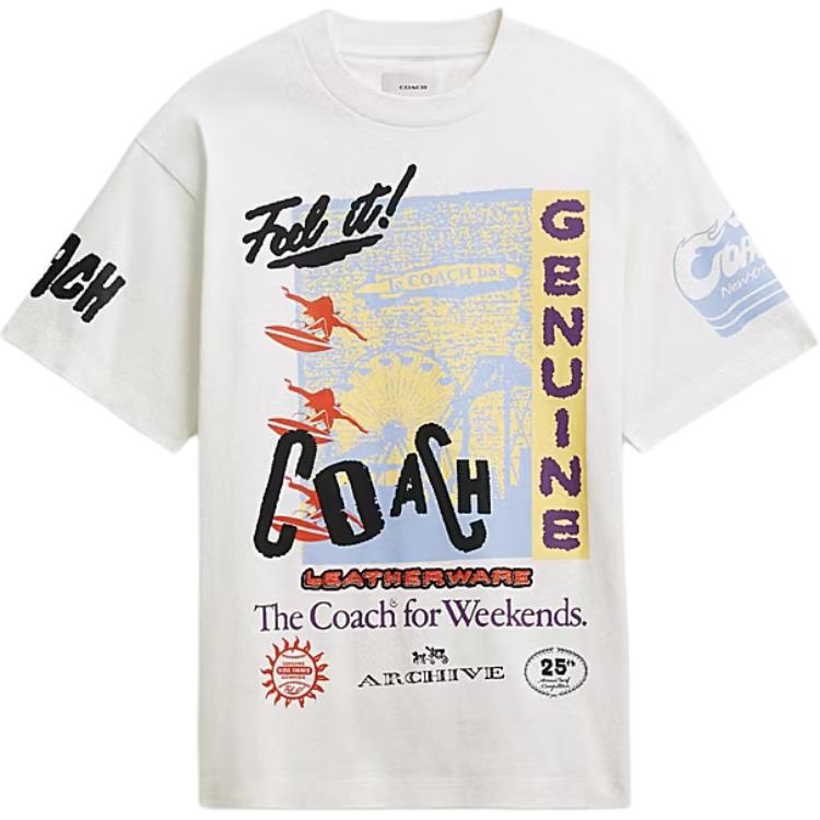 COACH Футболка унисекс белая, Белый, COACH Футболка унисекс белая
COACH Футболка унисекс белая, Белый, COACH Футболка унисекс белая