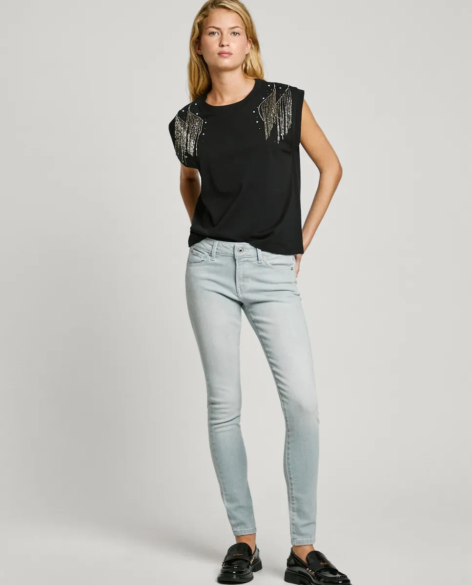 Женские обтягивающие джинсы Soho с низкой посадкой из эластичной ткани Pepe Jeans, серый
Женские обтягивающие джинсы Soho с низкой посадкой из эластичной ткани Pepe Jeans, серый