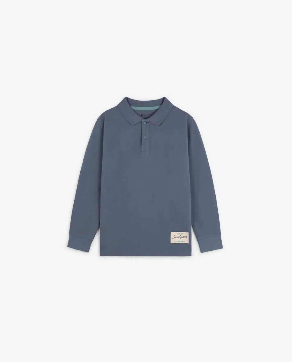 Детская рубашка поло с длинным рукавом и рисунком на спине Scalpers, синий
Детская рубашка поло с длинным рукавом и рисунком на спине Scalpers, синий