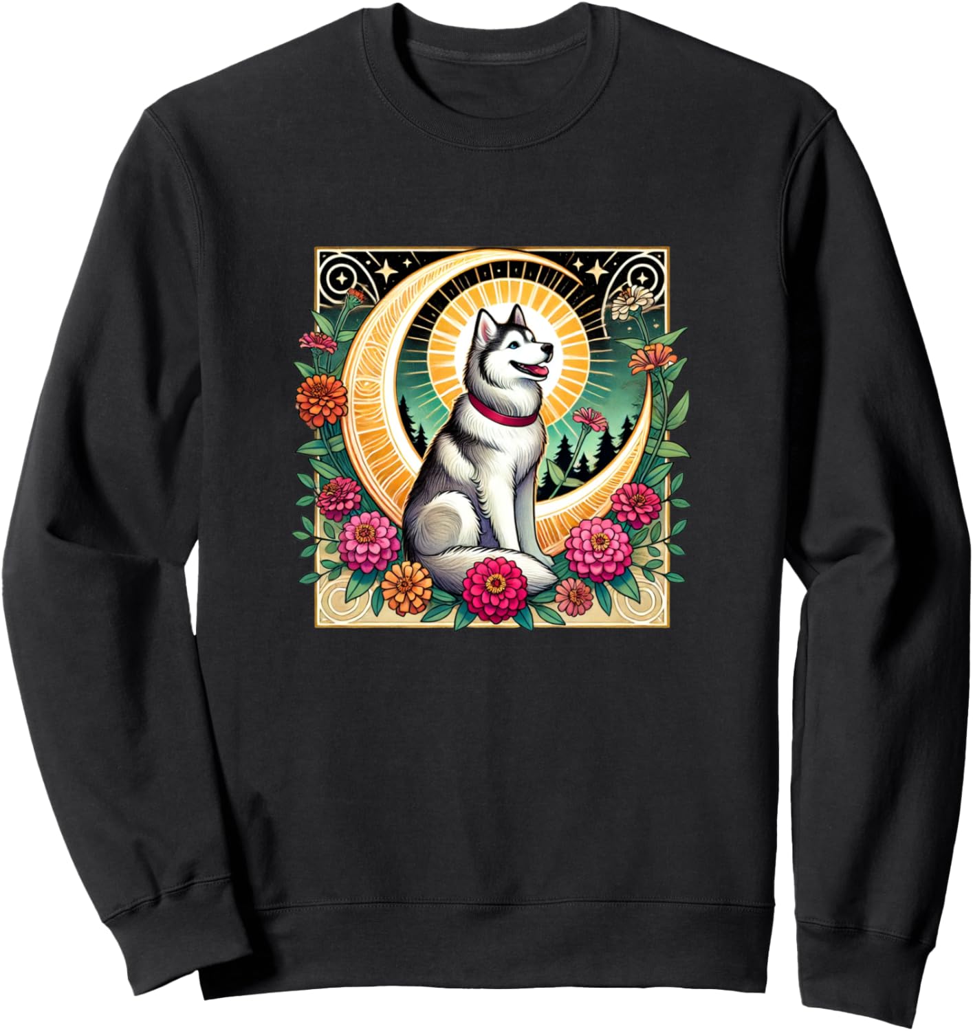 Иллюстрация сибирской хаски в стиле модерн. Толстовка с изображением хаски Retro Sibes Lover Snugg, черный
Иллюстрация сибирской хаски в стиле модерн. Толстовка с изображением хаски Retro Sibes Lover Snugg, черный