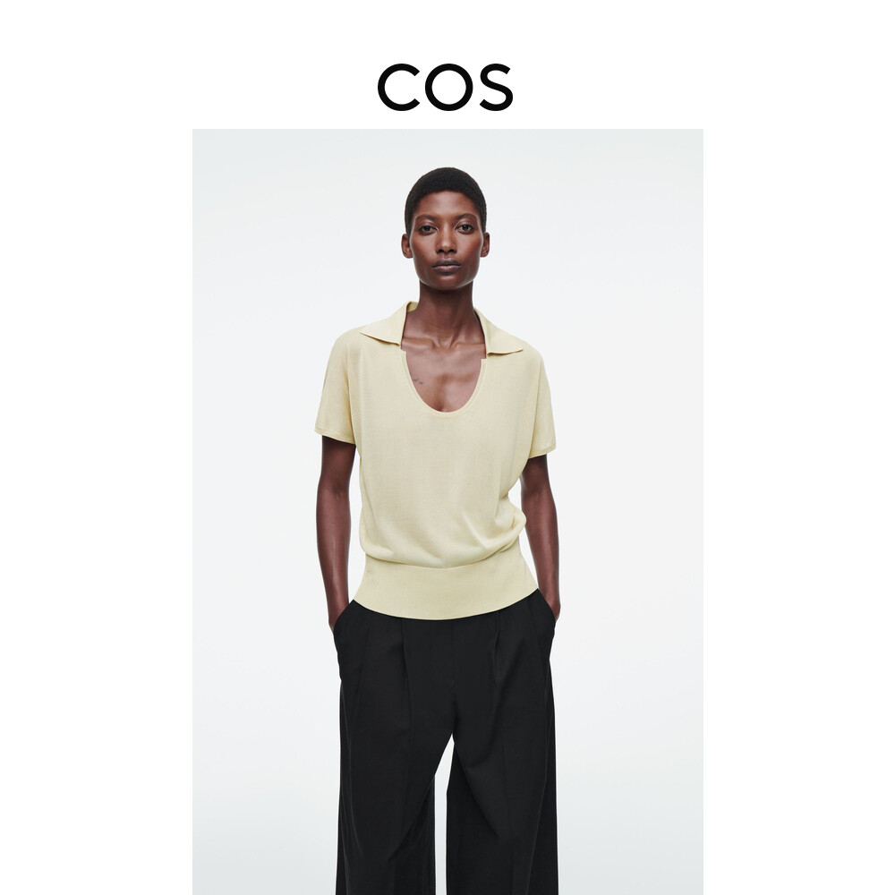 Женская трикотажная рубашка-поло Cos с круглым вырезом, бежевый
Женская трикотажная рубашка-поло Cos с круглым вырезом, бежевый