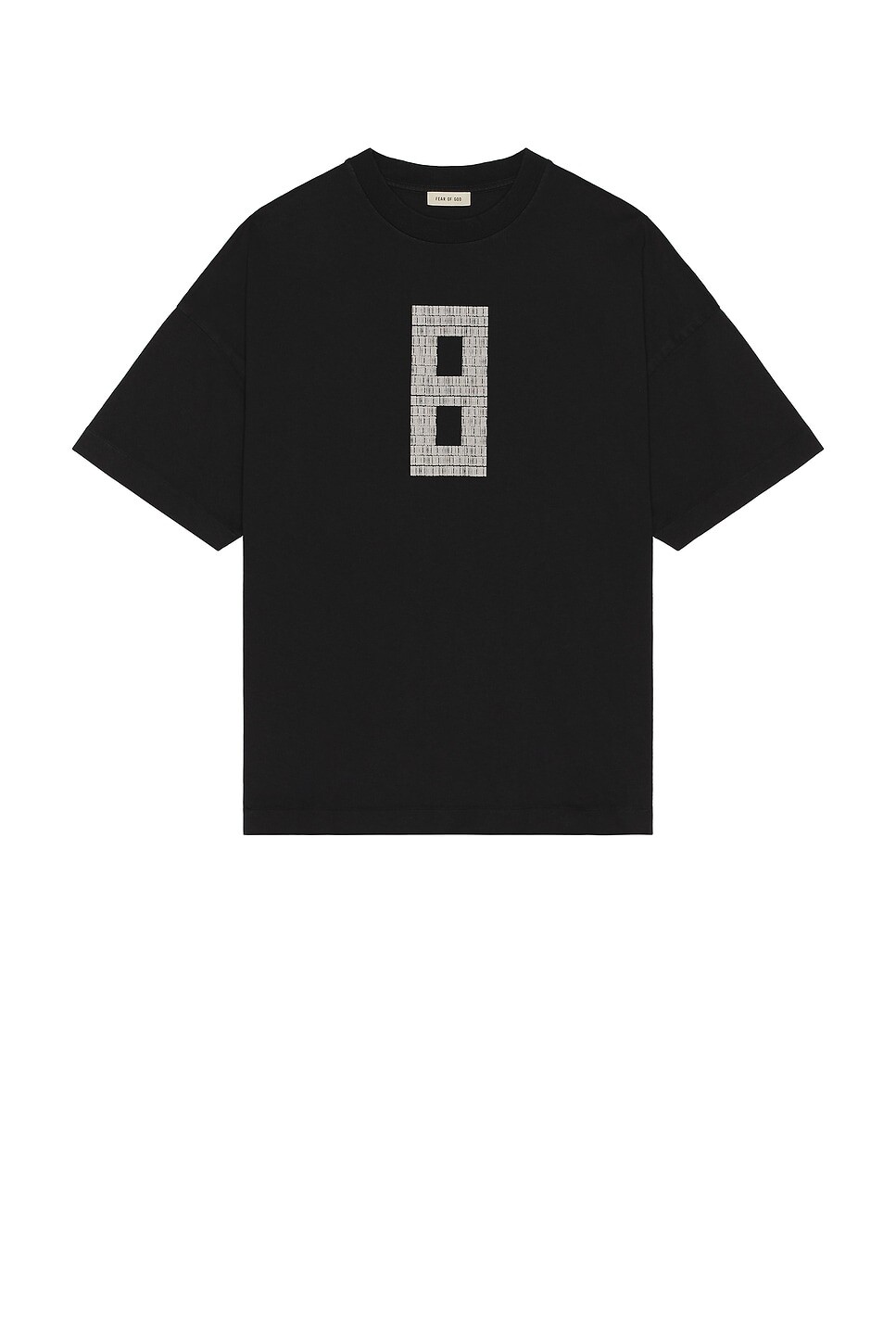 Серая футболка с коротким рукавом 8 и принтом Fear Of God, черный 
Серая футболка с коротким рукавом 8 и принтом Fear Of God, черный
