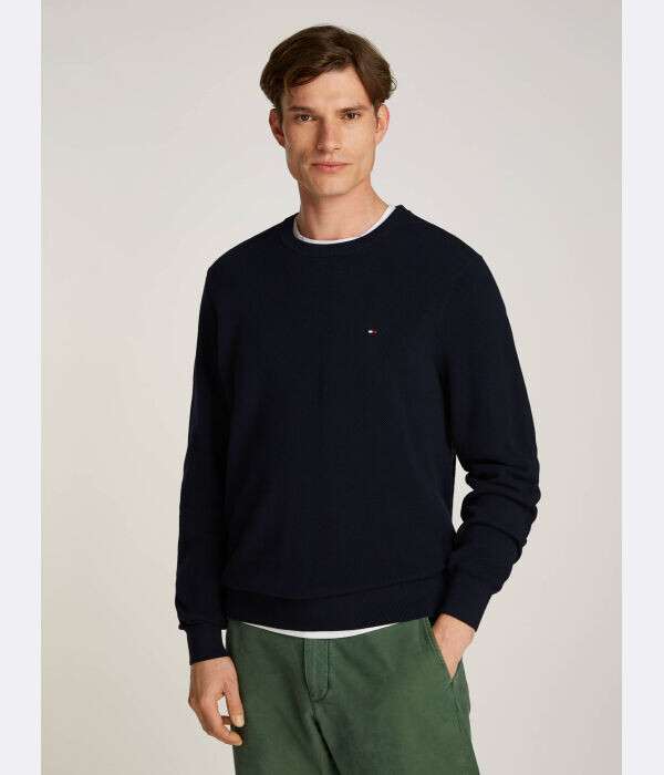 Свитер Tommy Hilfiger с логотипом, синий 
Свитер Tommy Hilfiger с логотипом, синий