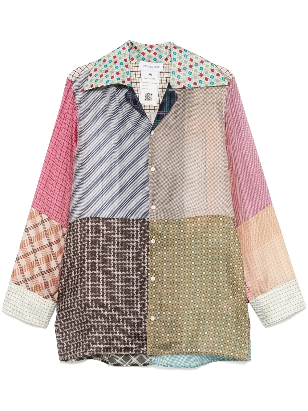 Шелковая рубашка Marine Serre, синий
Шелковая рубашка Marine Serre, синий