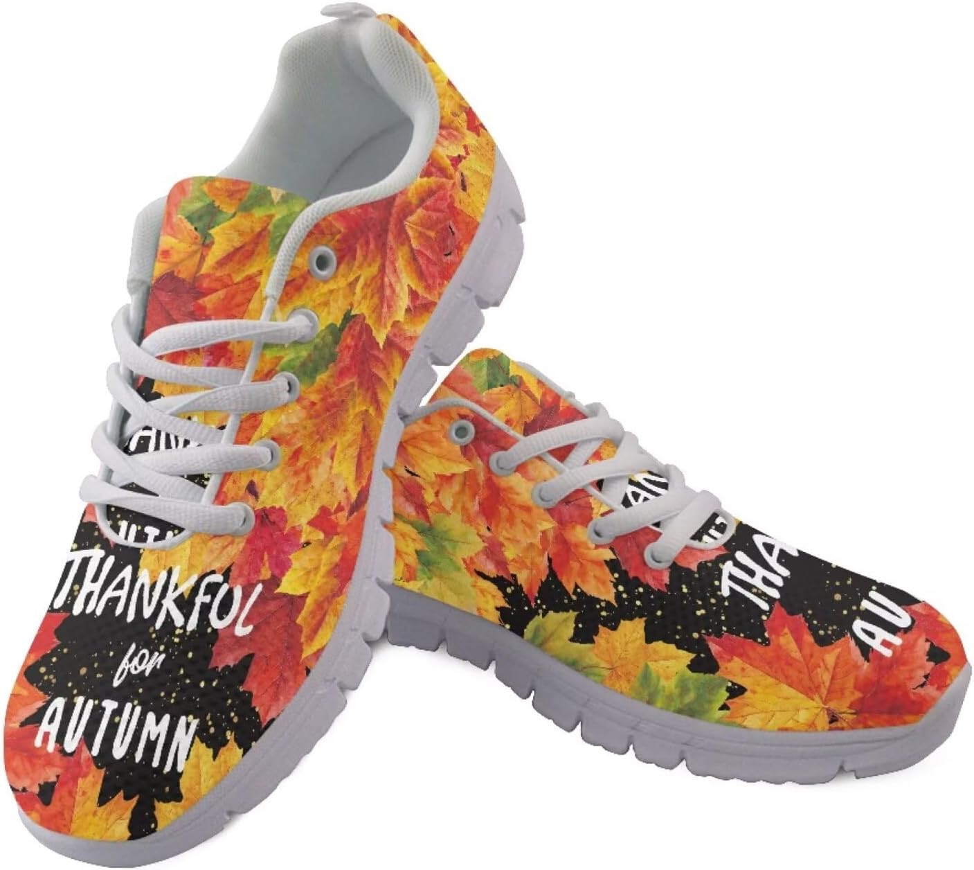 Кроссовки Forchrinse для женщин и мужчин, шнуровка, прогулочные кроссовки, повседневные теннисные туфли, нескользящие сетчатые кроссовки, Thanksgiving Maple Leaf
Кроссовки Forchrinse для женщин и мужчин, шнуровка, прогулочные кроссовки, повседневные теннисные туфли, нескользящие сетчатые кроссовки, Thanksgiving Maple Leaf