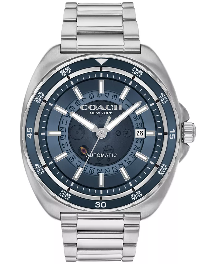 Мужские автоматические часы Charter, серебристые, из нержавеющей стали, 44.5 мм COACH
Мужские автоматические часы Charter, серебристые, из нержавеющей стали, 44.5 мм COACH