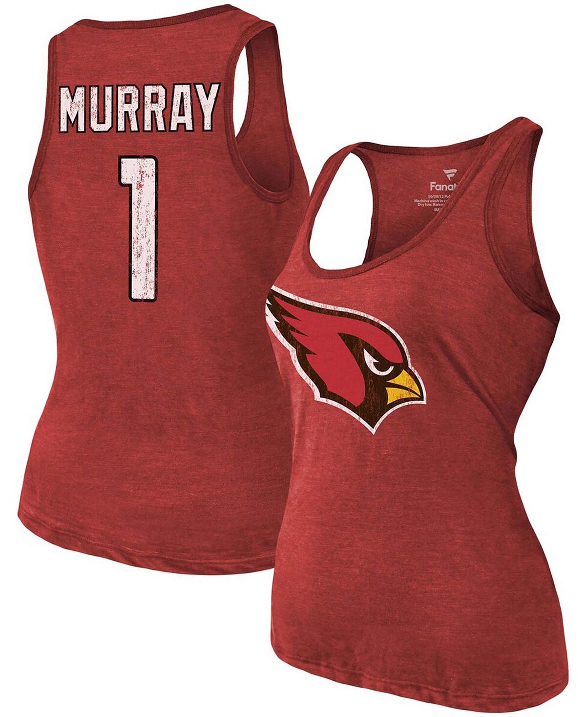 Женская майка с принтом Cardinal Arizona Cardinals, номер на бретельках Tri-Blend Fanatics
Женская майка с принтом Cardinal Arizona Cardinals, номер на бретельках Tri-Blend Fanatics