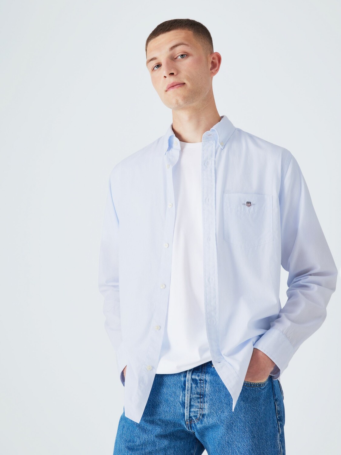 GANT Поплиновая рубашка в полоску Banker, 455 Голубой
GANT Поплиновая рубашка в полоску Banker, 455 Голубой