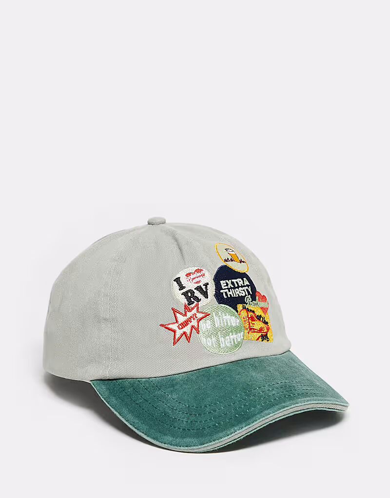 Регенерированная винтажная кепка унисекс со значками в выцветшем зеленом цвете Reclaimed Vintage
Регенерированная винтажная кепка унисекс со значками в выцветшем зеленом цвете Reclaimed Vintage