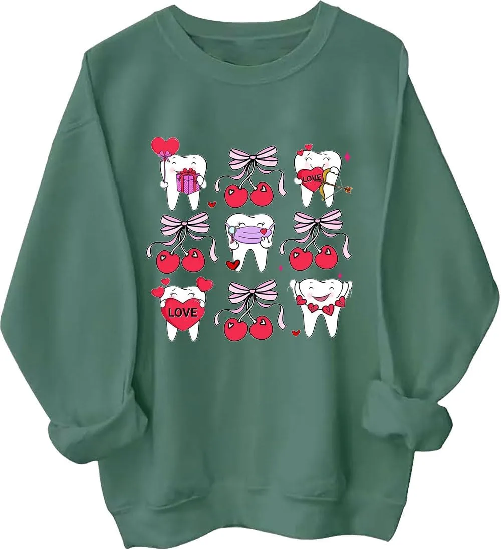 Свитшот Dental Valentine с милым зубом, розовый с бантом-сердцем Czbic
Свитшот Dental Valentine с милым зубом, розовый с бантом-сердцем Czbic